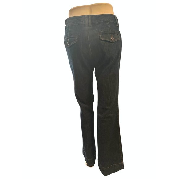 Ann Taylor LOFT 99% Cotton Wide-Leg Denim Dress Blue Jeans Sz 2 - Picture 7 of 15